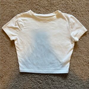 White Cropped T-Shirt